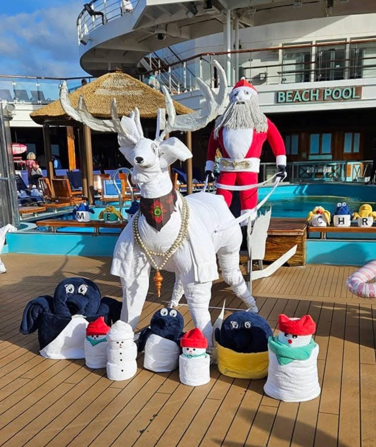 Christmas Towel Animals on Carnival Cruise