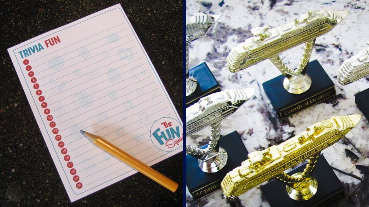 Carnival Cruise Trivia and Trophies