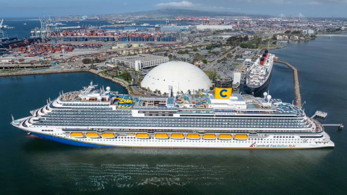 Carnival Firenze Cruise Ship Docked in Long Beach