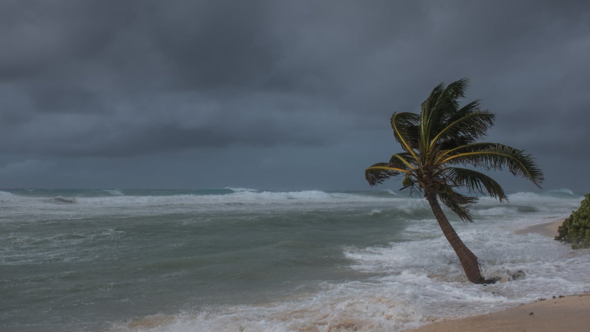Hurricane in the Caribbean