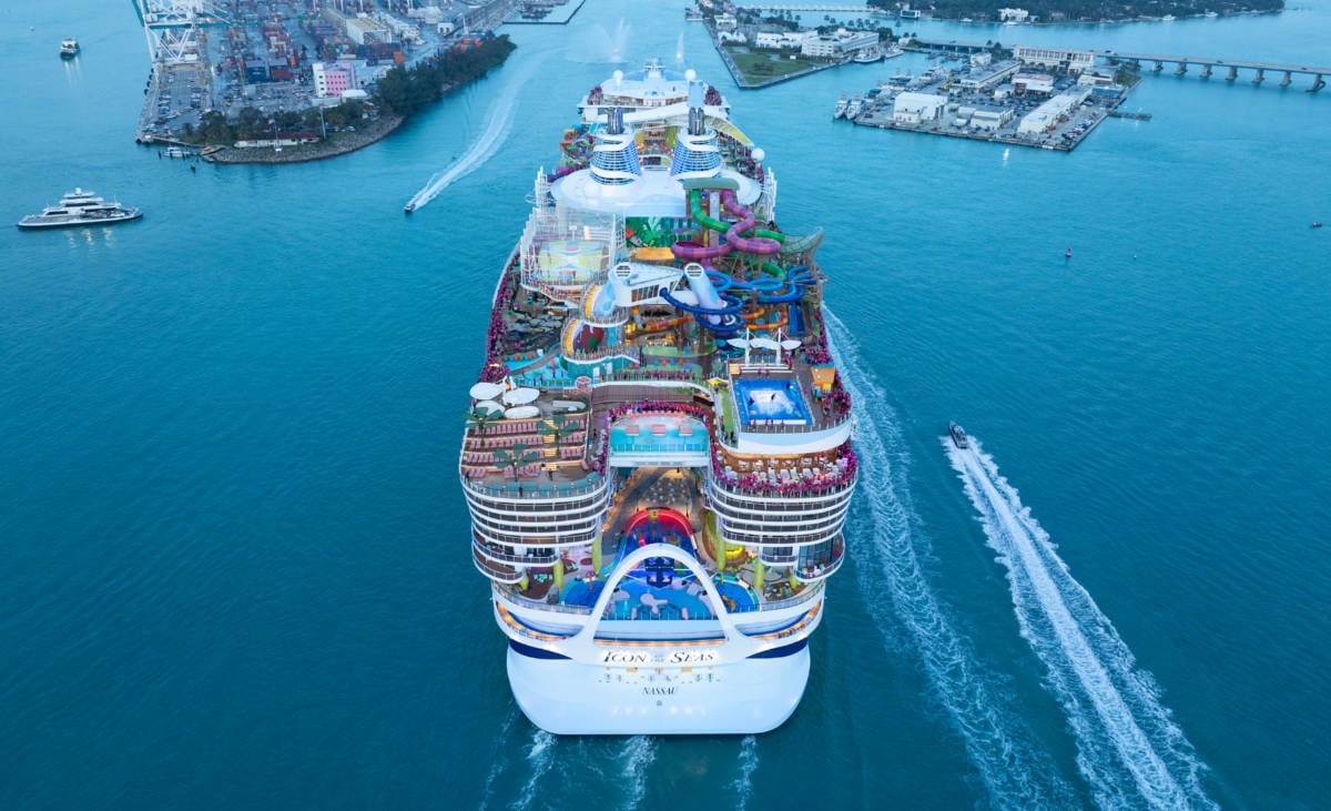 Aerial View of Icon of the Seas