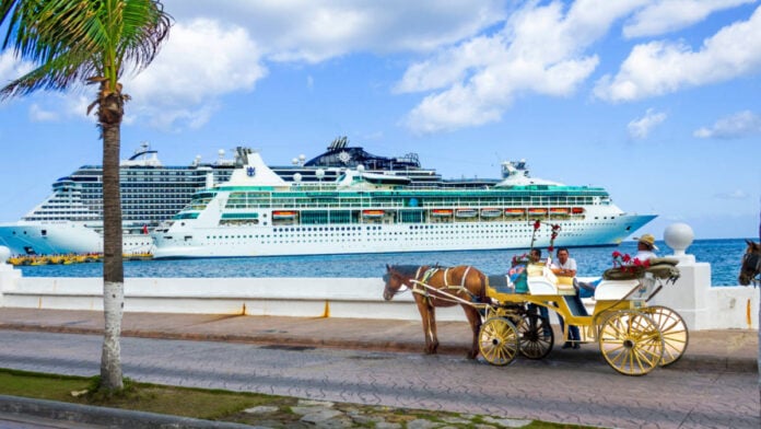 Cruise Ships Docked in Cozumel, Mexico