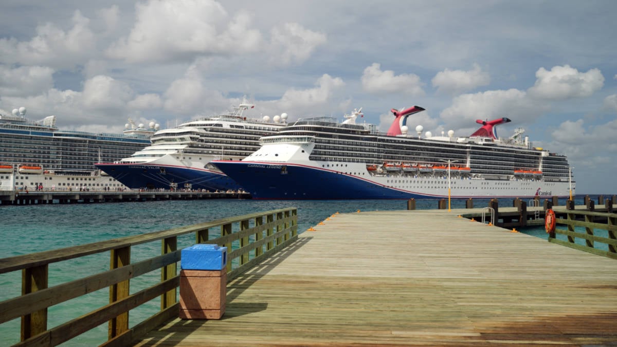 Cruise Ships Docked in Cozumel, Mexico