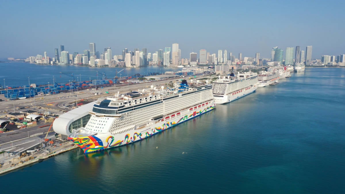 Cruise Ships at PortMiami, Florida